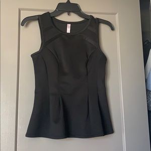 Black Peplum Top